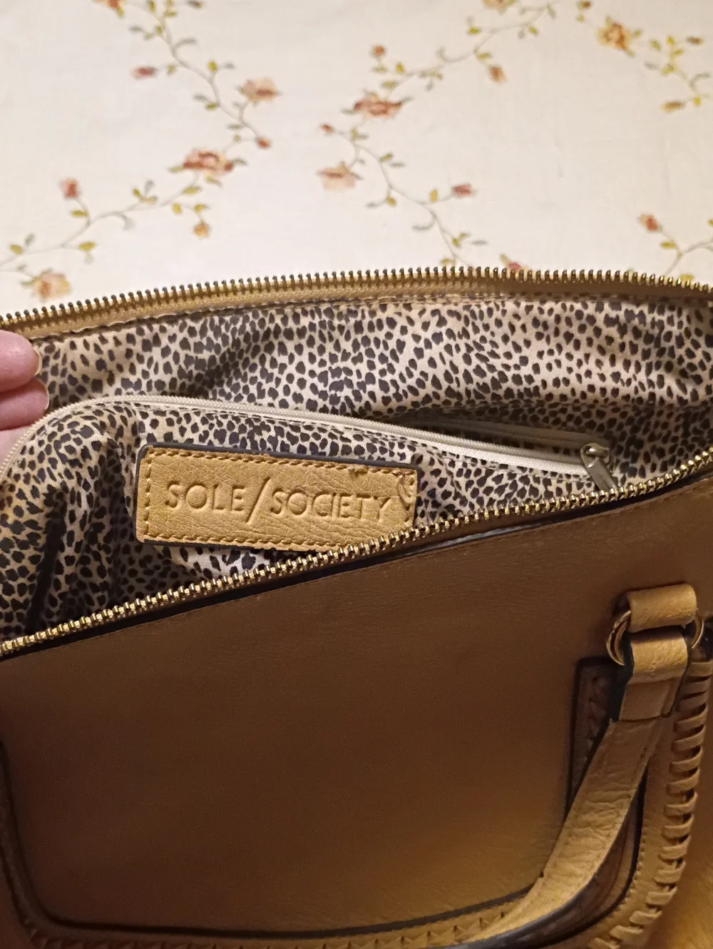 Sole Society Mustard Tote with Braided Strap Detail